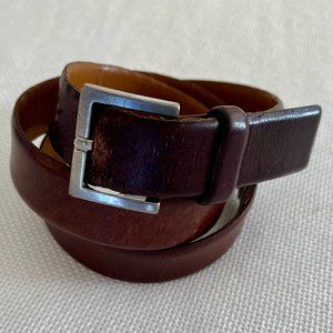 Banana Republic Men's 34 Dark Chestnut Brown Feather Edge Belt